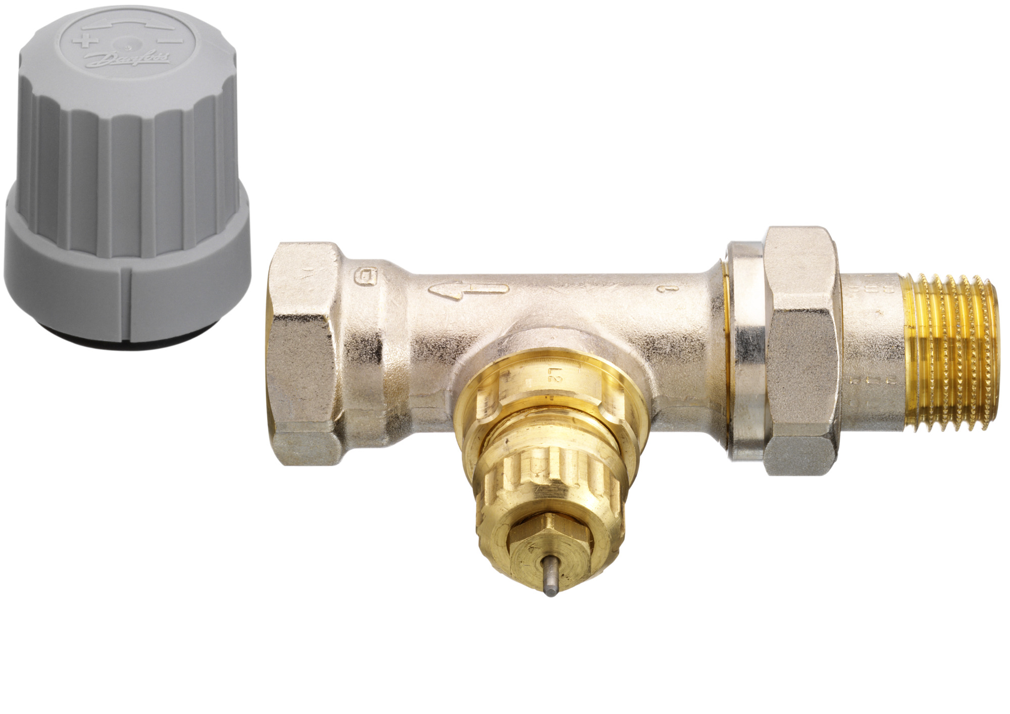 Danfoss Ventilgehäuse RA-FN 15 R 1/2, Durchgang,vernick,Einb.i.d.Rückl.