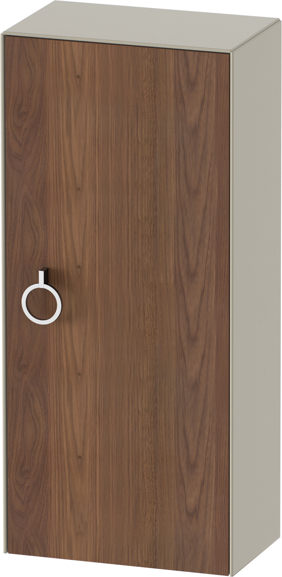 Duravit Halbhochschrank White Tulip,m.Griff TA r.,880x400x240,A.Nussb.M./Taupe Sdm.
