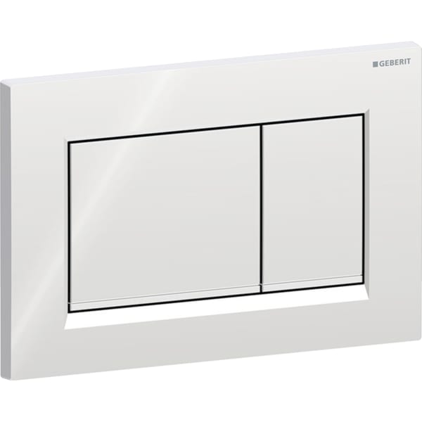Geberit Sigma20 BetPl., eckig, 2-Mengen-Sp. chrom glänzend / chrom matt