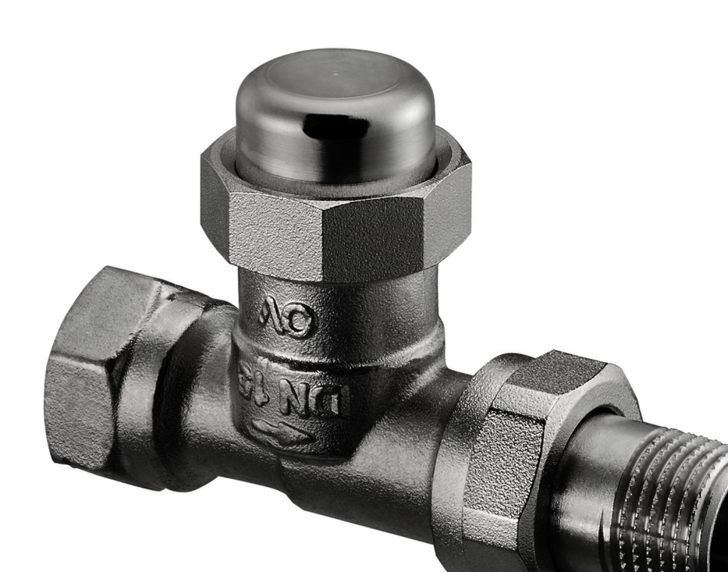 OVENTROP-HK-Verschraubung "Combi LR" DN25, 1", PN10, Messing, Dg, vernickelt