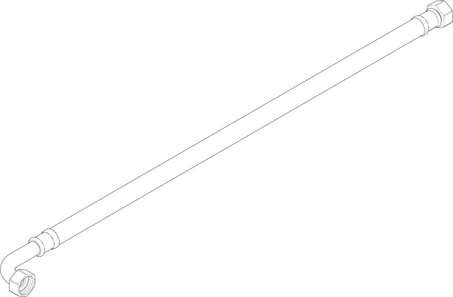 DO Druckschl. Überwurfmutter ERSATZTEILE 04300409900 1/2" x 1/2" x 600 mm