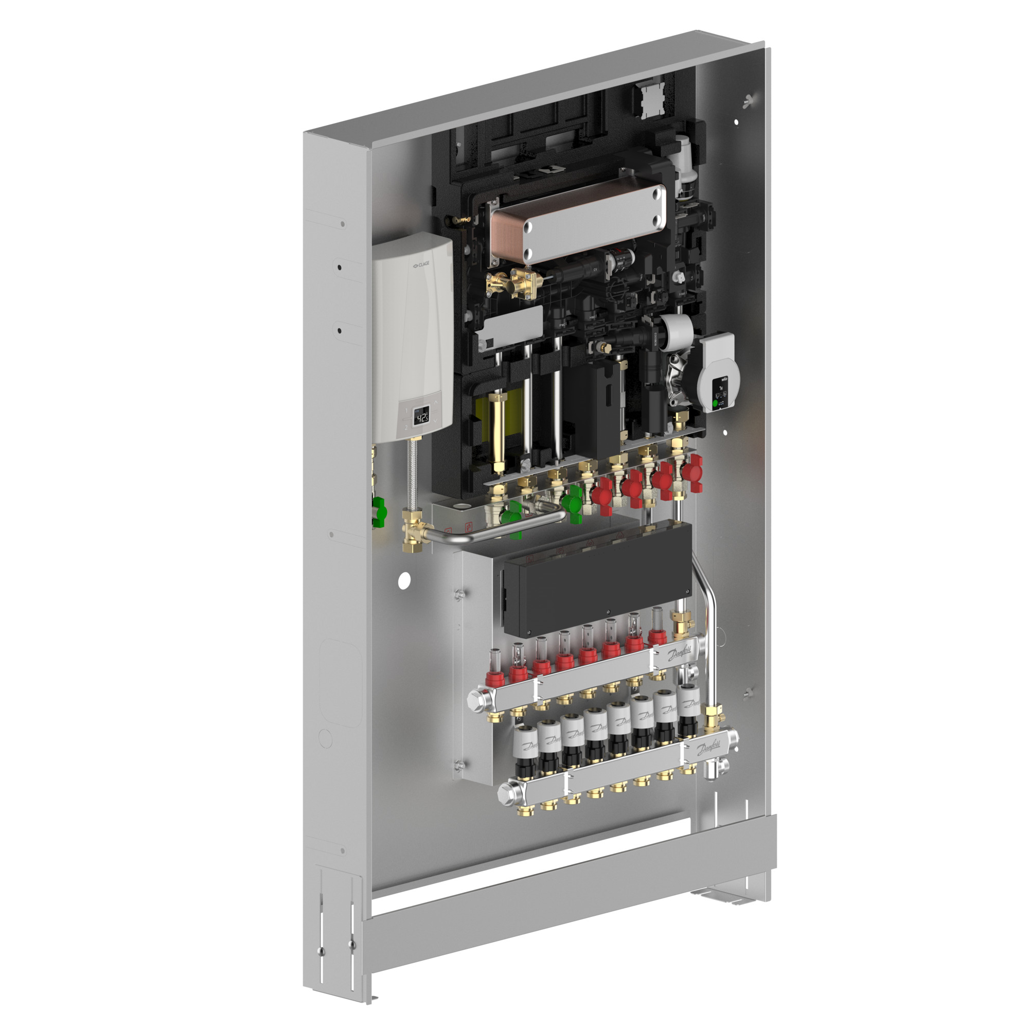 Danfoss Booster 18/21 kW E-DLH inklusive Rohrset 3/4" Anschluss