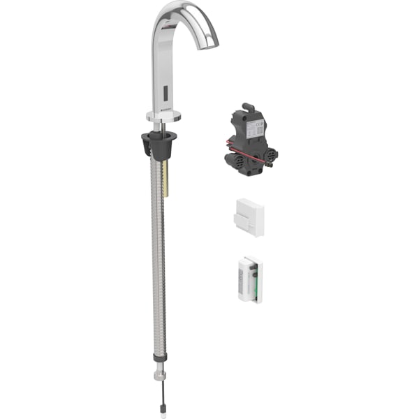 Geberit Piave WT-Arm., Standmont., Generator für UP-Funkt.Box, o.Misch., hgl.verchr.