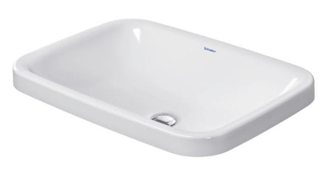 DU Einbauwaschtisch DuraStyle 600 mm EB v.oben, o.ÜL, o.HLB, weiß