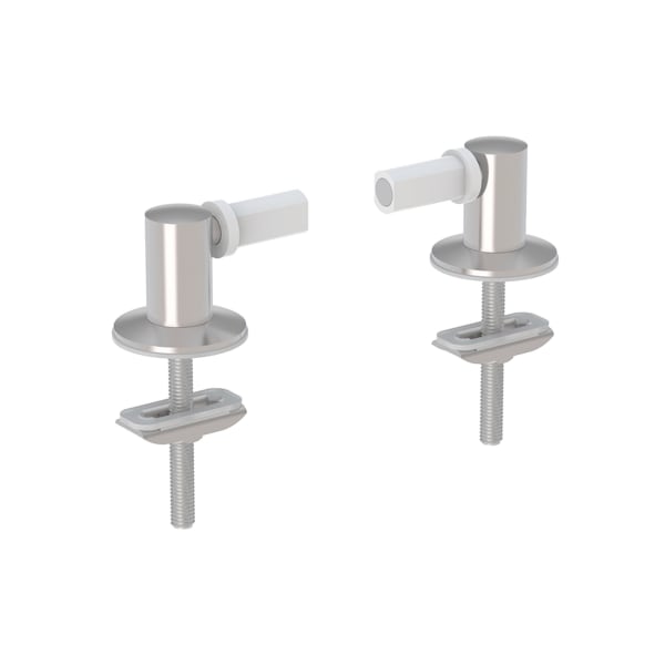 Geberit Set Scharniere für WC-Sitz Befestigung von oben, verchromt Geberit Set Scharniere für WC-Sitz Befestigung von oben, verchromt