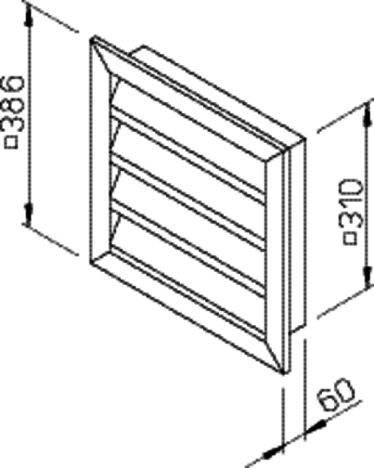 Helios WSG 315 Wetterschutzgitter Aluminium natur eloxiert