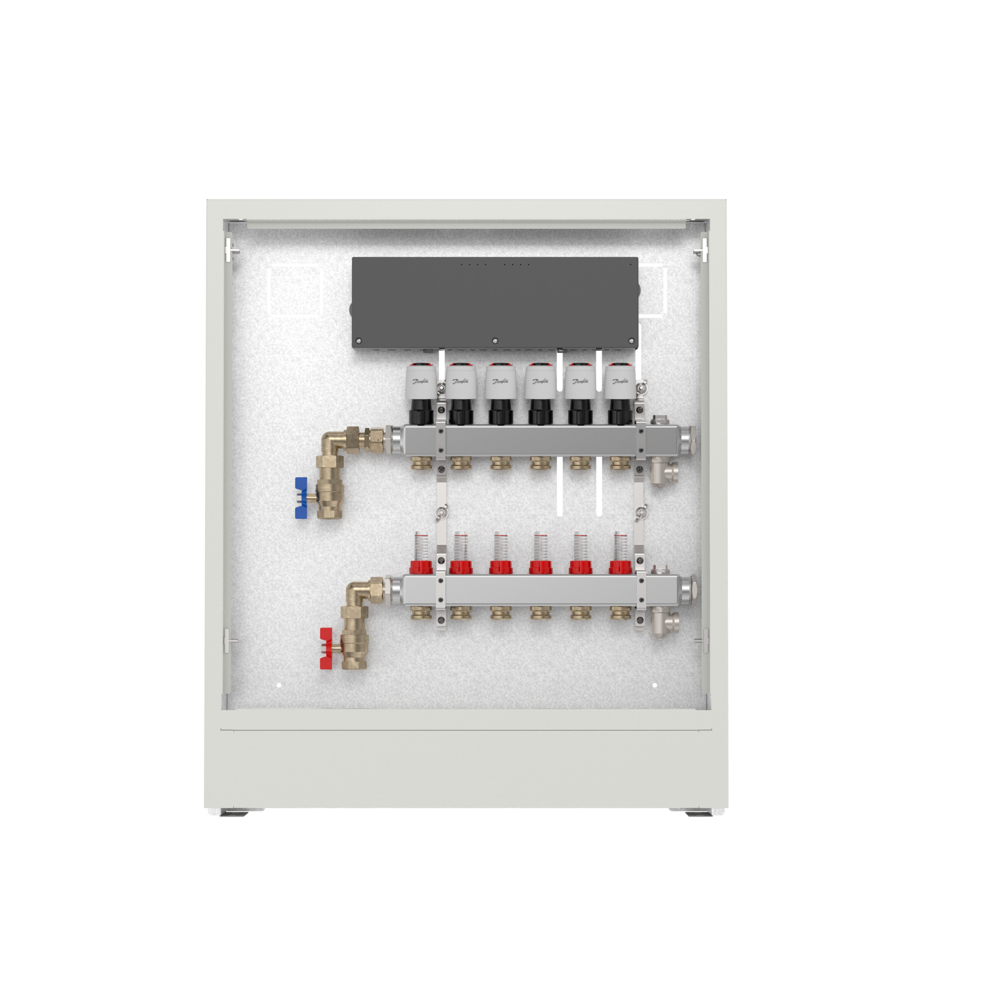 Danfoss UnoFloor lightC Verteilerstation 4 HZ links inkl. 230V Danfoss Icon