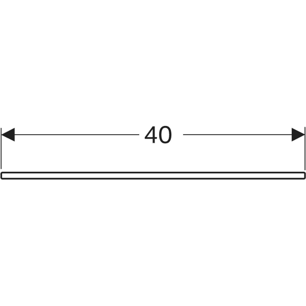 Geberit Handtuchhalter für Badezimmermöbel L:40cm, weiß matt