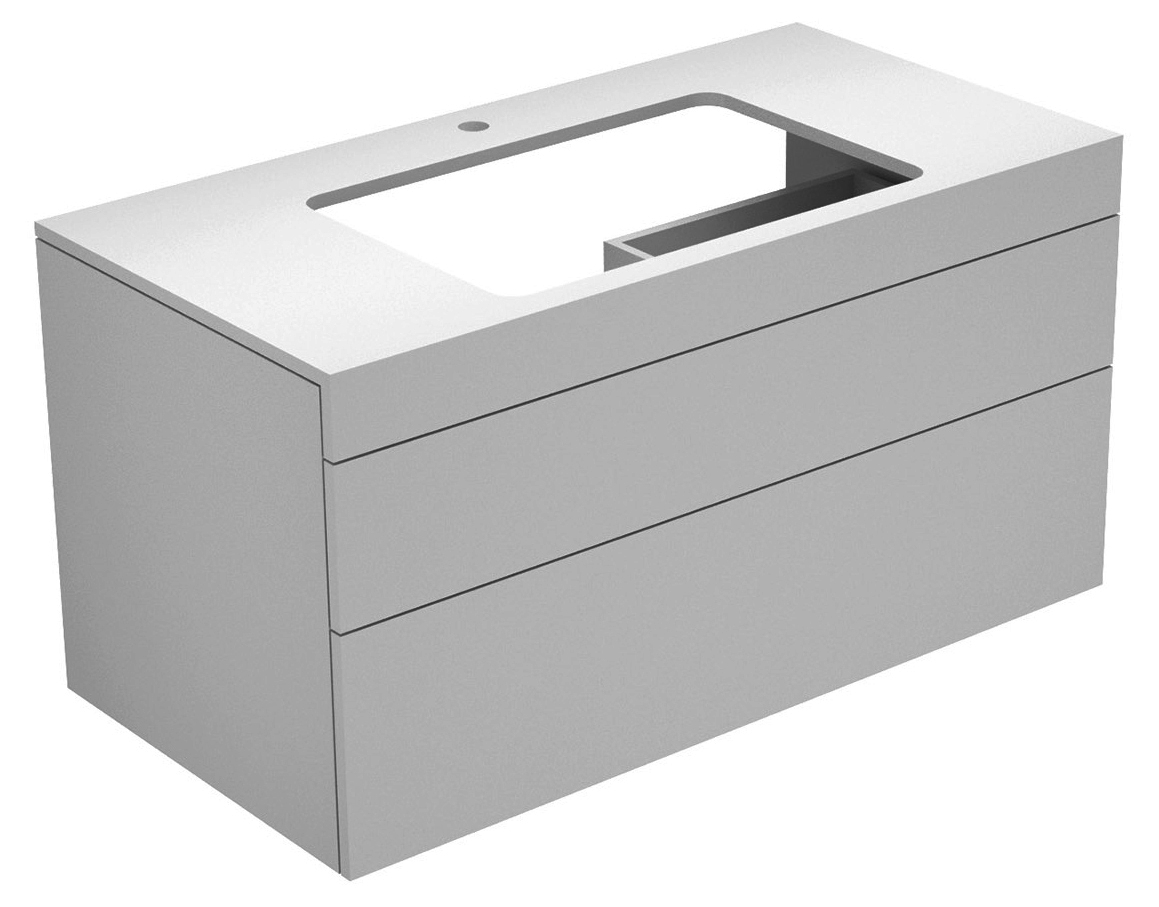 KEUCO Waschtischunterbau Edition 400 31572, Hahnloch, anthrazit/anthrazit