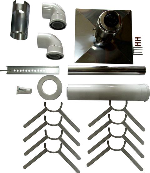 Wolf Anschluss-Set DN60/100 - C33x DN60/100 im Schacht, Abdeckung edst.