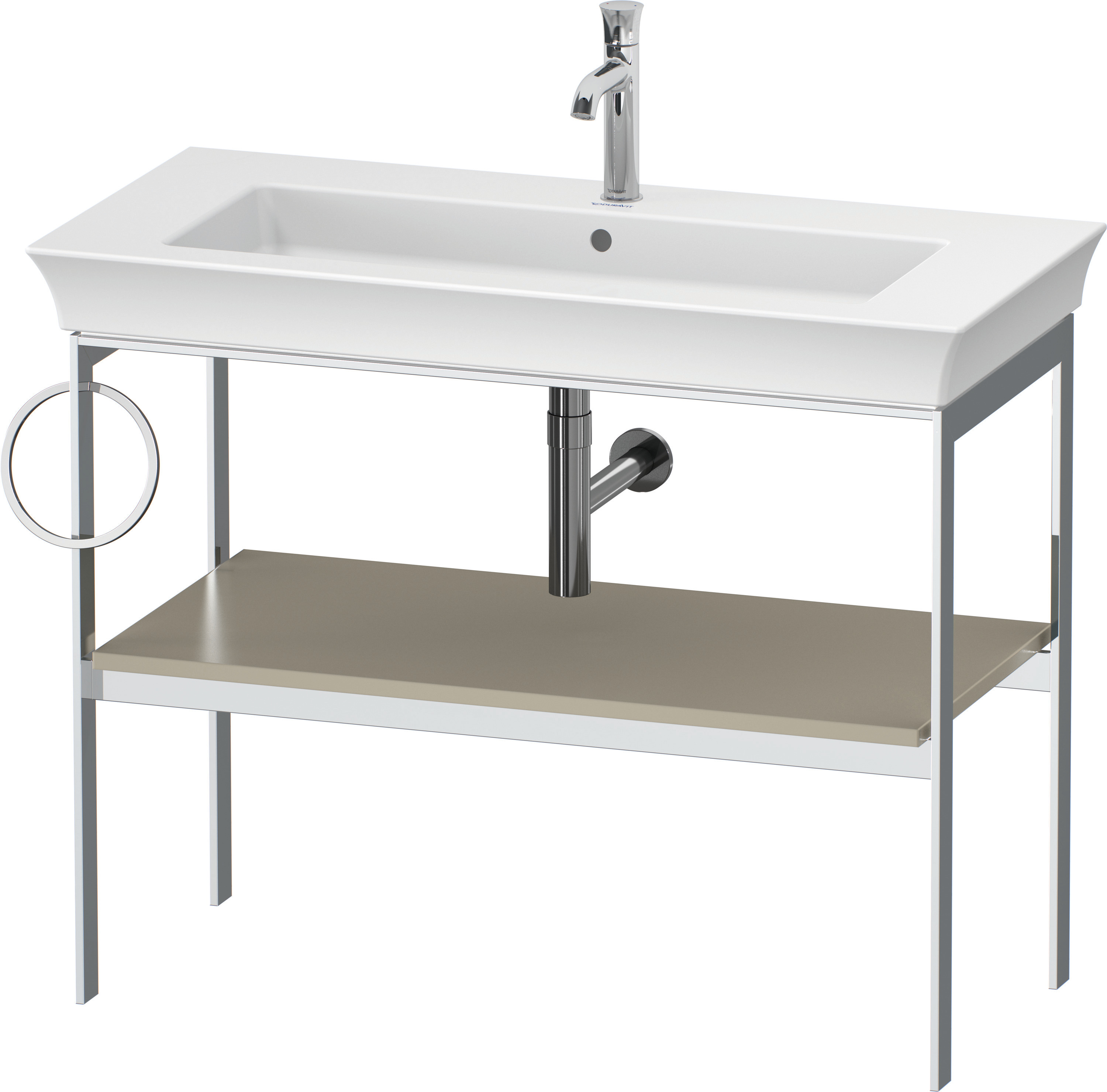 Duravit Metallkonsole bodenst. White Tulip 760x984x450,HH l.,Taupe Seidenmatt