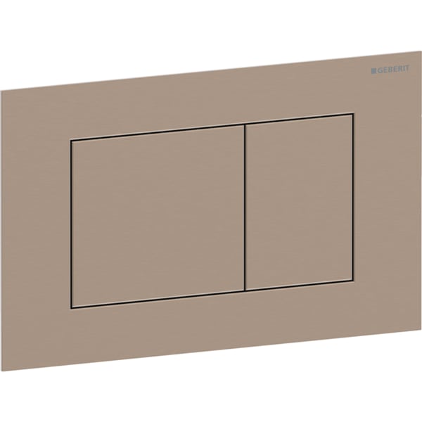 Geberit Sigma40 BetPl., eckig, f. 2-Mengen-Sp rotgold gebürstet, Etc