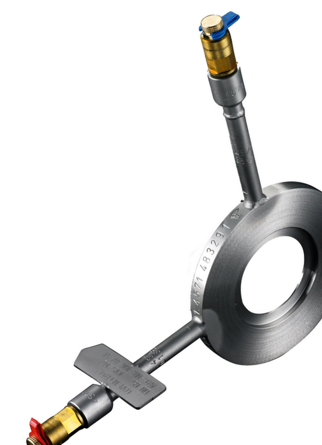 OVENTROP-Messblende mit 2 Messventilen DN400, Zwischenflansch, Stahl, PN 16