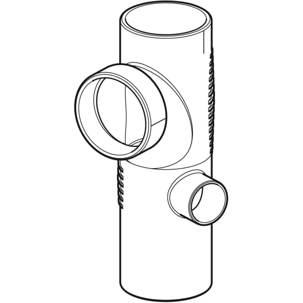 Geberit Silent-db20 Kombibogeneckabzweig 88,5Gr rechts d90/90/56
