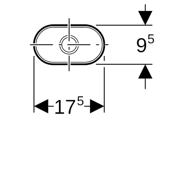 Geberit Trichter oval weiß-alpin d40