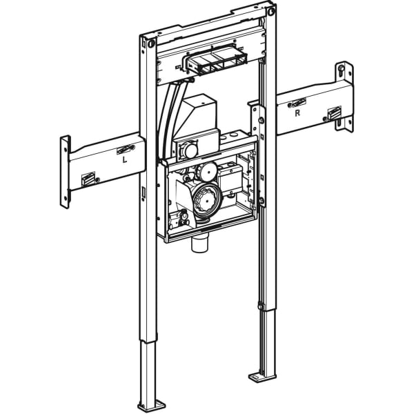 Geberit Duofix Element für One Waschtisch für OneTap Wandarmatur, teilhoch B75