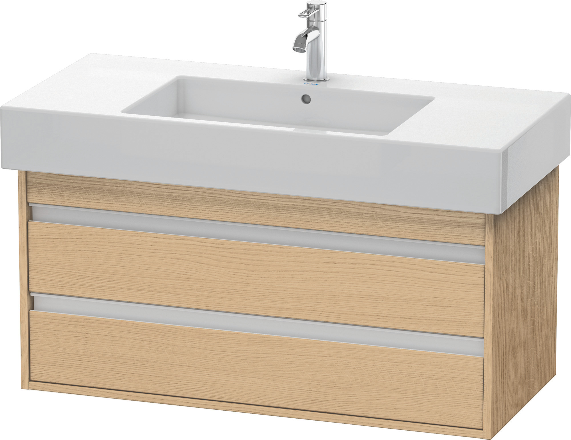 Duravit WTU wandhängend Ketho 455x1000x480mm 2 SchKa, für 032910, Eiche Natur