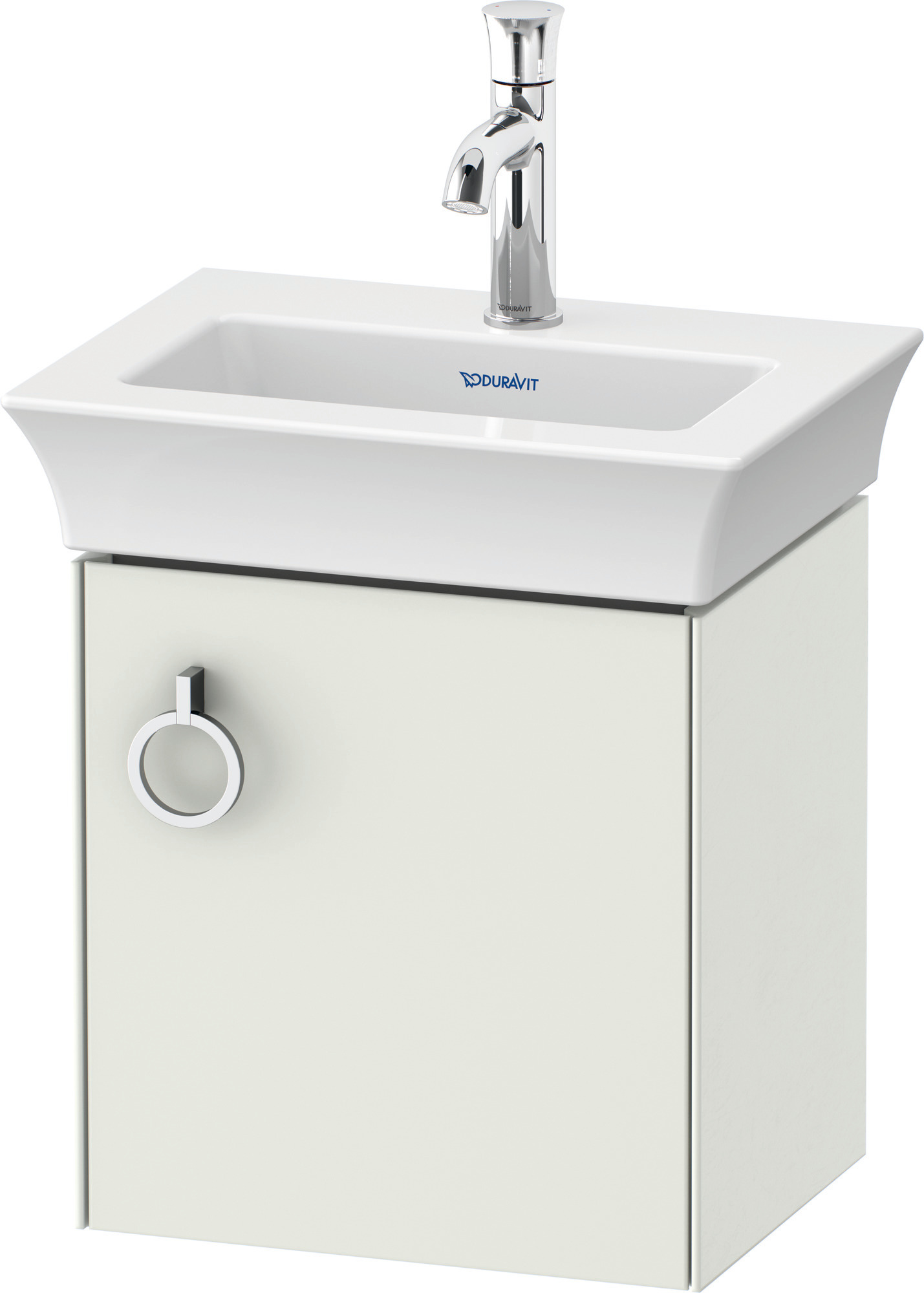 Duravit WTU wandh. White Tulip,1 Tür m.Griff 410x384x298,TA r.,Weiß Seidenmatt