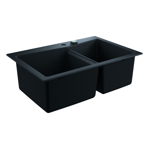 GROHE Kompositspüle K700 31657 2 Becken 838x559mm Einbau links granit schwarz GROHE Kompositspüle K700 31657 2 Becken 838x559mm Einbau links granit schwarz