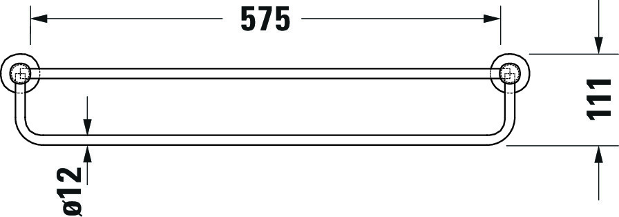 DU D-Code Handtuchablage 650x220x112 mm, Chrom