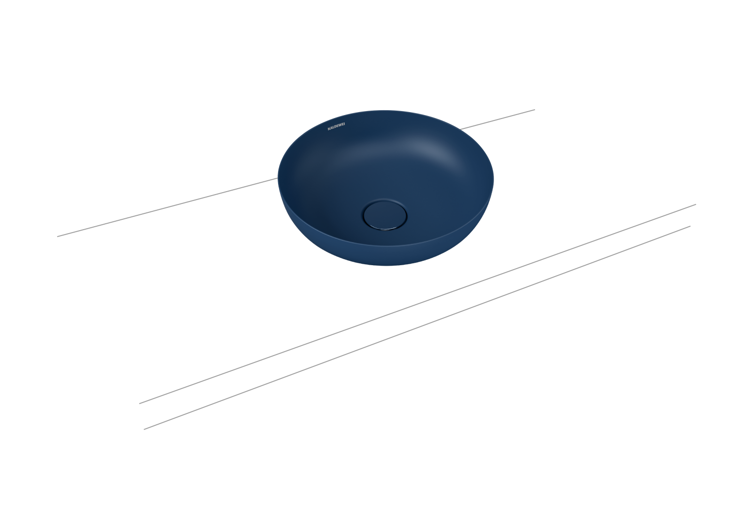 KA WB MIENA WASCHTISCH-SCHALE Mod.3180,d :450mm,navyblue matt,Perl-Effekt,oÜL