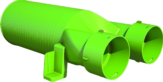 Wolf Anschlussteil DN125, 75mm L:325mm, 180G Wolf Anschlussteil DN125, 75mm L:325mm, 180G