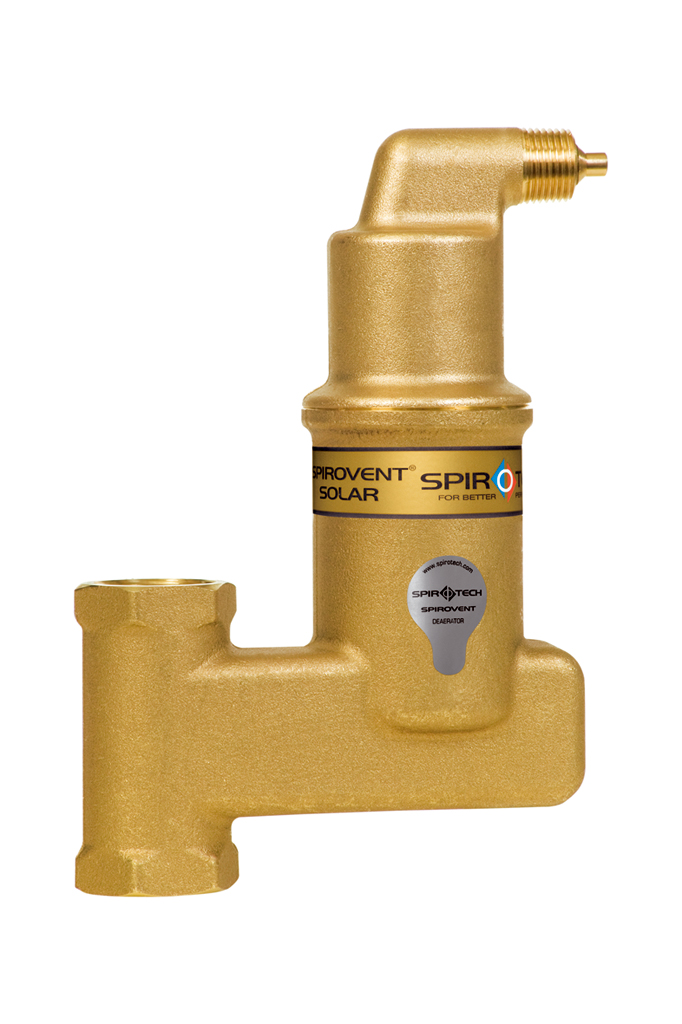 Spirotech Luftabscheider SpiroVent Solar AutoClose Vert., 1" IG, 10 bar, 180 Grad