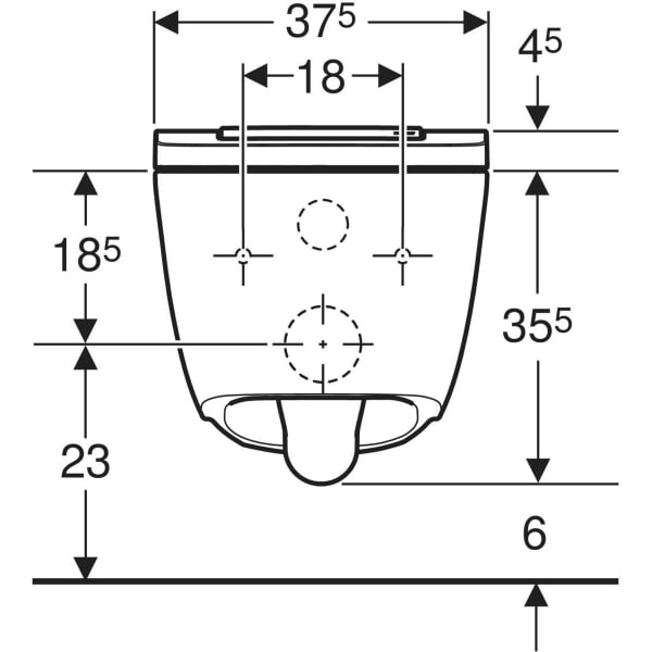 Geberit AquaClean Sela Square WC-Komplettanlage Wand-WC, weiß