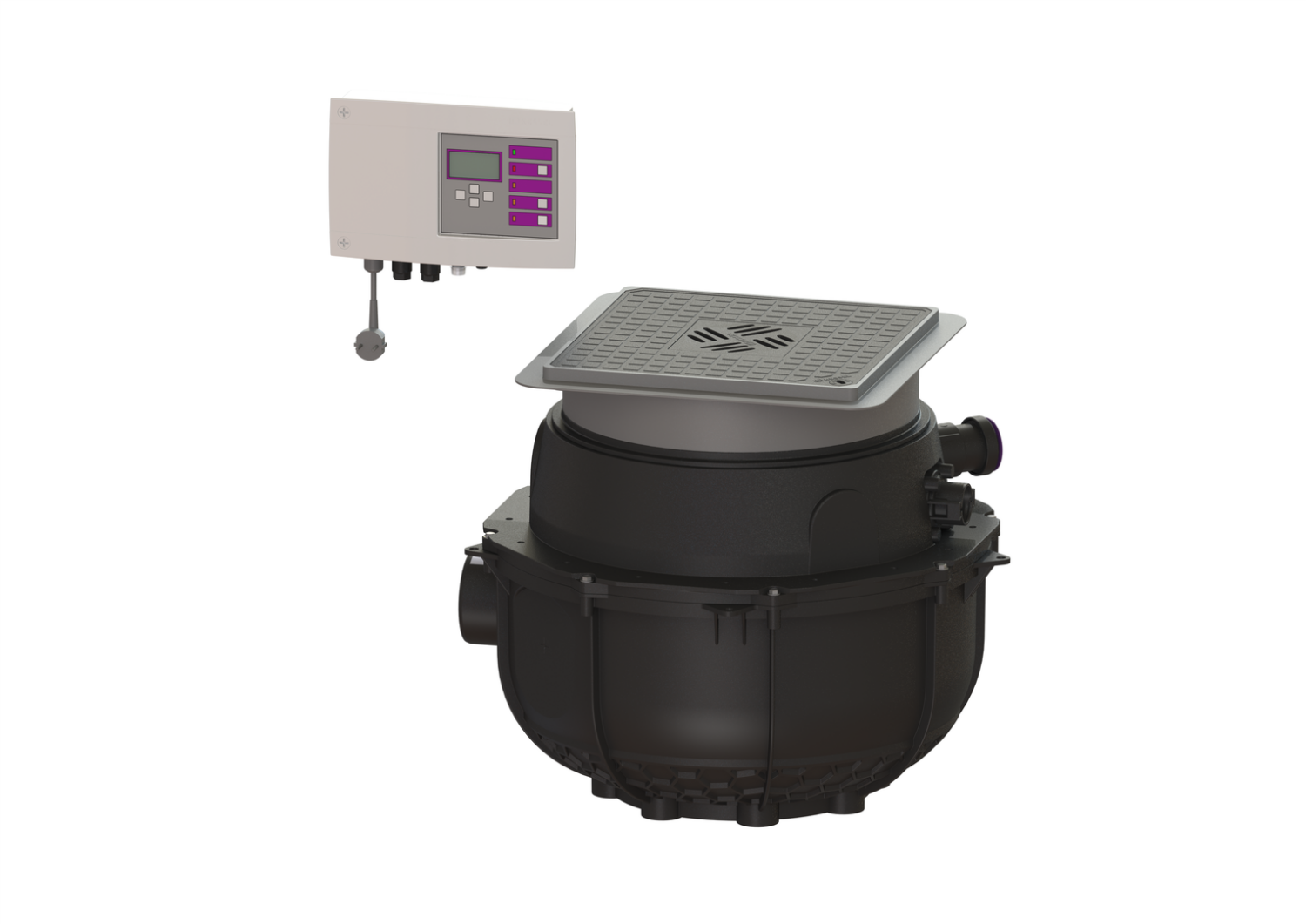 KESSEL-Hebeanlage Aqualift S Compact Duo, GTF 500, Bodenplatte
