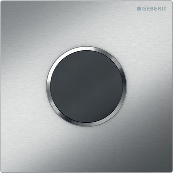 Geberit Typ 10 UR-Strg., rund, elektron. Sp. Batteriebetrieb, gebü., Etc / poliert