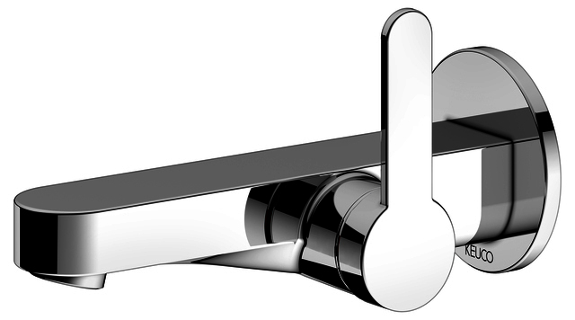 KEUCO EHM-WT-Mischer UP IXMO 59516 Wandm./Ausf.rd. Ausl.165mm/Flat verchr.
