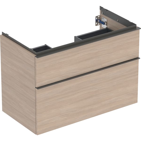 Geberit iCon Unterschrank für WT, 2 Schubl. 88,8x61,5x47,6cm, Eiche/Gr. Lava