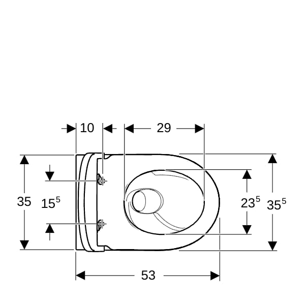 Geberit iCon wandhängendes Tiefspül-WC TurboFlush mit KeraTect Beschichtung, weiß 503045008