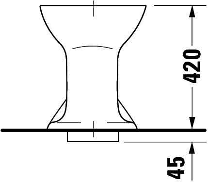DU Stand-WC Design Classics 470 mm Trockenklosett, weiß