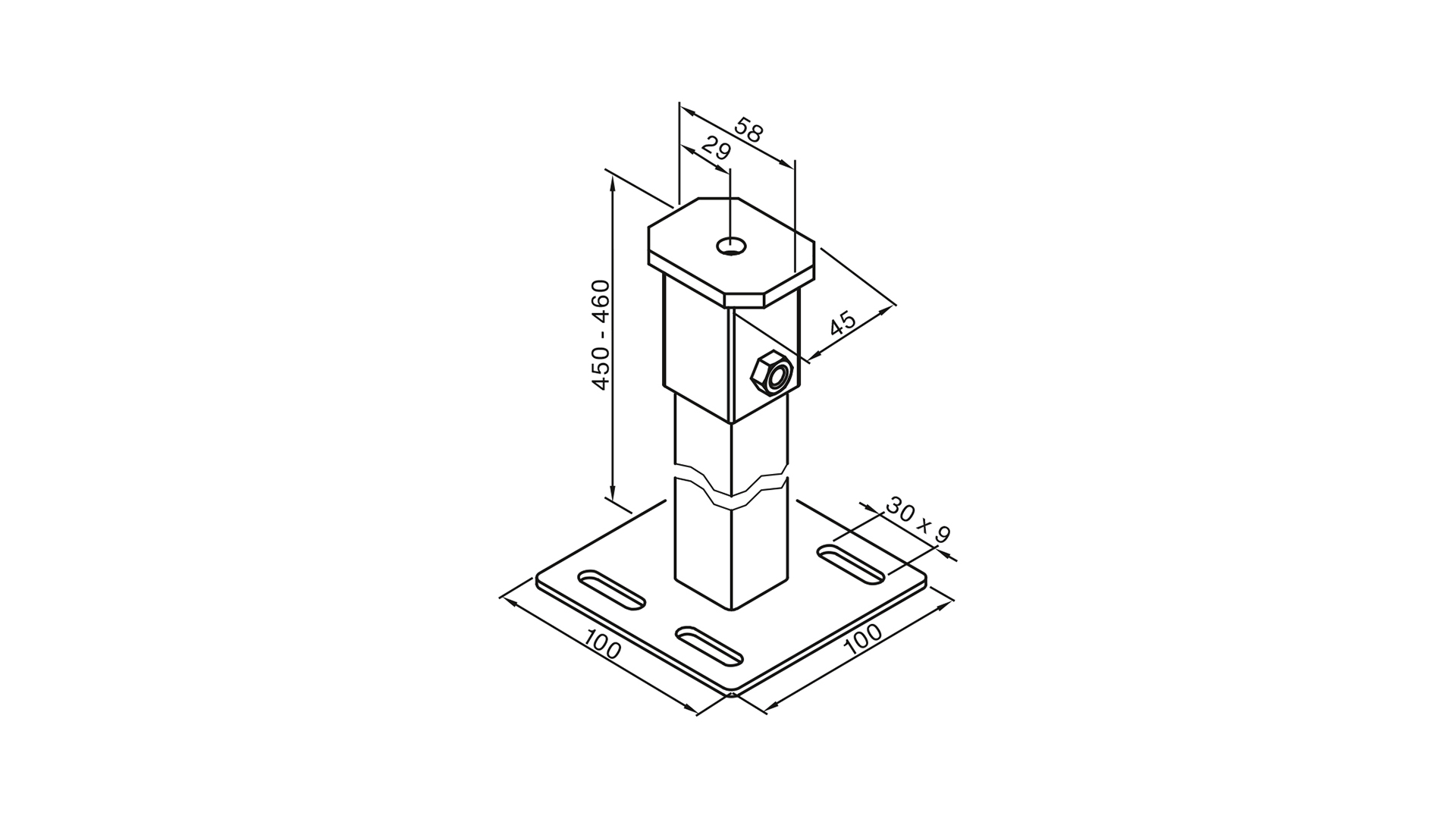 Zehnder Zubehör Fußkonsole FMORV 45-S2, Sonder-Lack