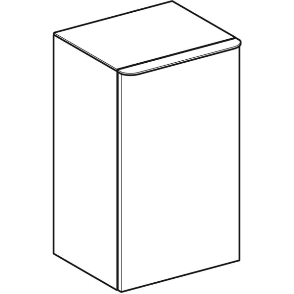 Geberit Smyle Seitenschrank, eckig mit einer Tür li, 36x60x32,6cm, weiß