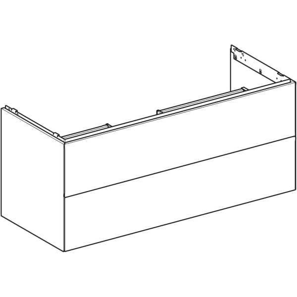 Geberit ONE Unterschrank für WT/-Platte 2 Schubl., 118,4x50,4x47cm,Nussb.hickory