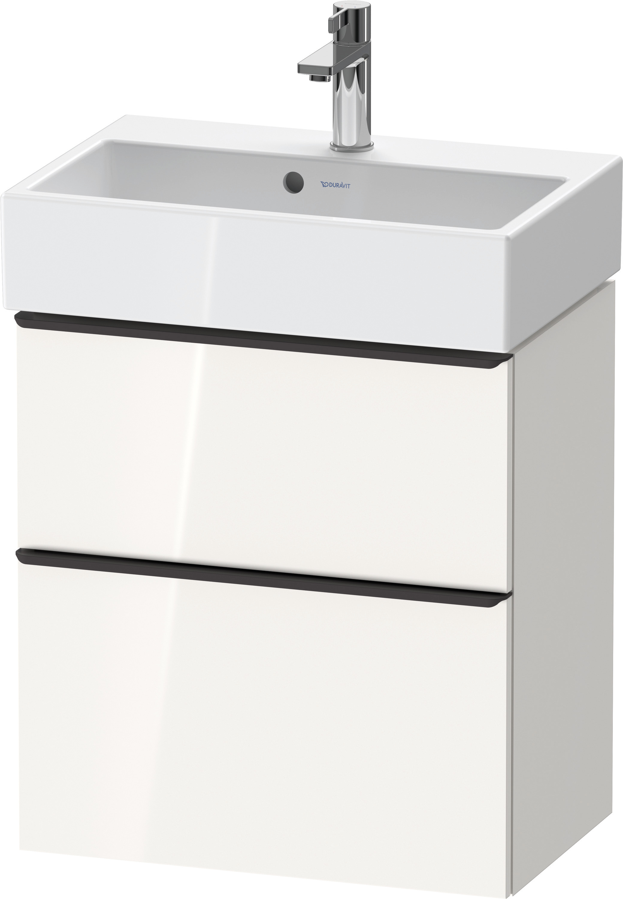 DU D-Neo WTU,Ausz:1,Schubk:1,GR:Dia.Schw 584x372x625mm,Wandh,Weiß Hochglanz,Dek.