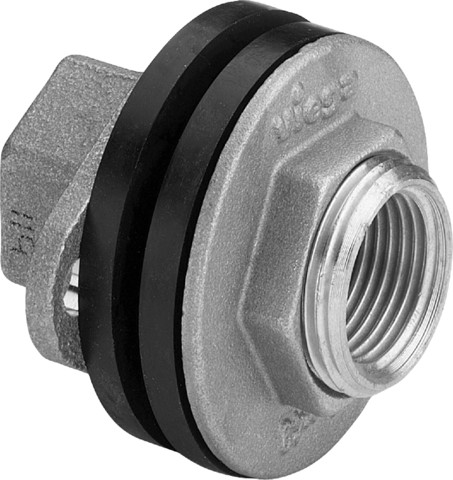 Viega Wanddurchführung 3427 in Rp1/2 x 30mm x Rp1/2 x G3/4 Rotguss
