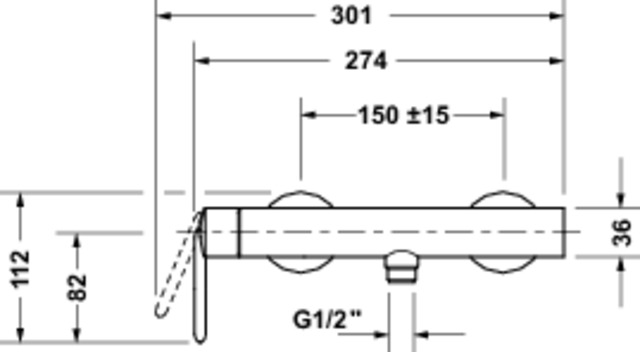 Duravit Balcoon, Einhebel-Brausemischer,AP Chrom Hochglanz