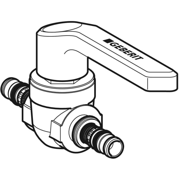Geberit Mepla Kugelhahn Rg d16 mit Betätigungshebel