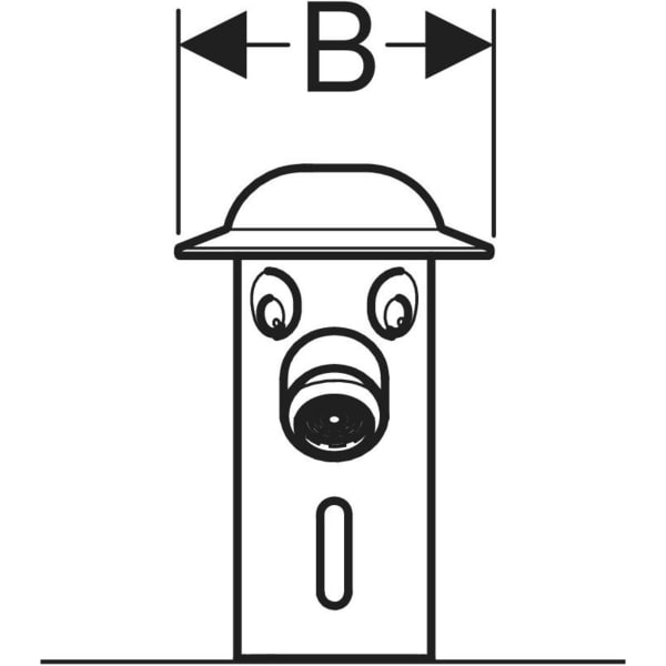 Geberit Bambini Waschtischarmatur, Batt.Betr. farbneutral, hochglanz verchromt