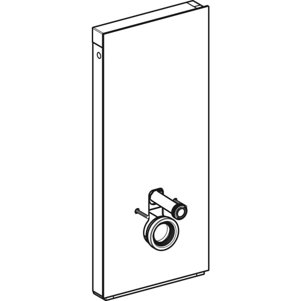 Geberit Monolith Sanitärmodul für Wand-WC 114cm Glas schwarz, Alu. schwarzchrom