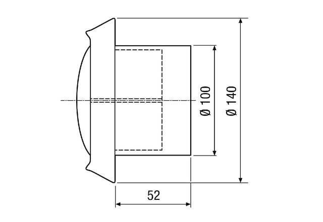 Maico Tellerventil, Edelstahl TM-V2A 10 Be- und Entlüftung, DN100