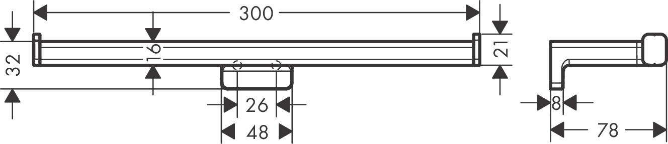 Hansgrohe Doppel-Papierrollenhalter AddStoris PGO ohne Deckel