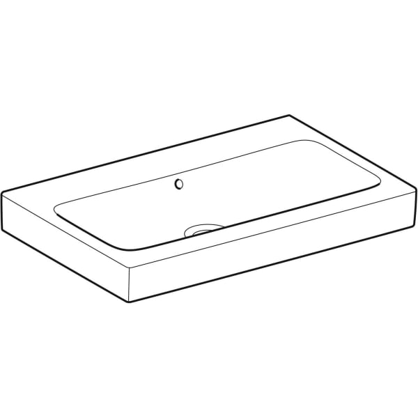 Geberit iCon Waschtisch, 75x48,5cm o. Hl., m. Ül., weiß, KeraTect