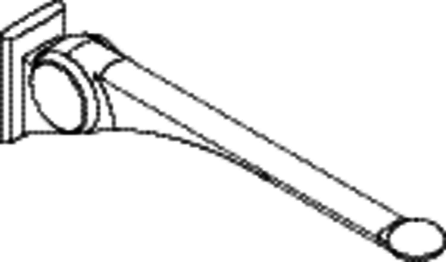 HEWI Stützklappgriff Premium,850 mm weiß hochgl.- weiß matt