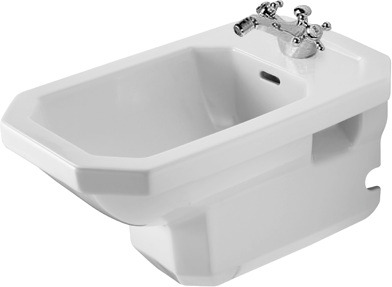 Duravit Wand-Bidet 1930 580 mm mit ÜL, mit HLB, 1 HL, weiß WonderGliss