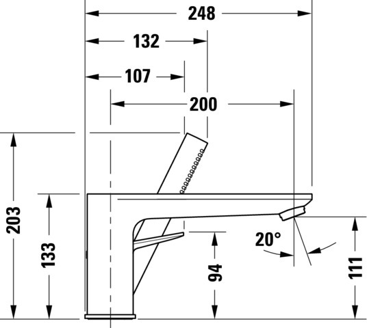 Duravit Wave 3-Loch Wannenarmatur Keramikmischsystem, Bronze Gebürstet