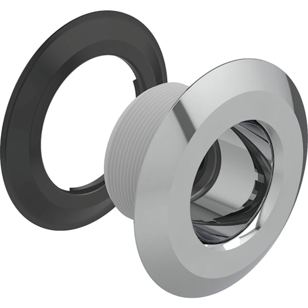 Geberit Flansch mit Schleifring zu BW-Ablauf mit Druckbet. PushControl glanzverchromt
